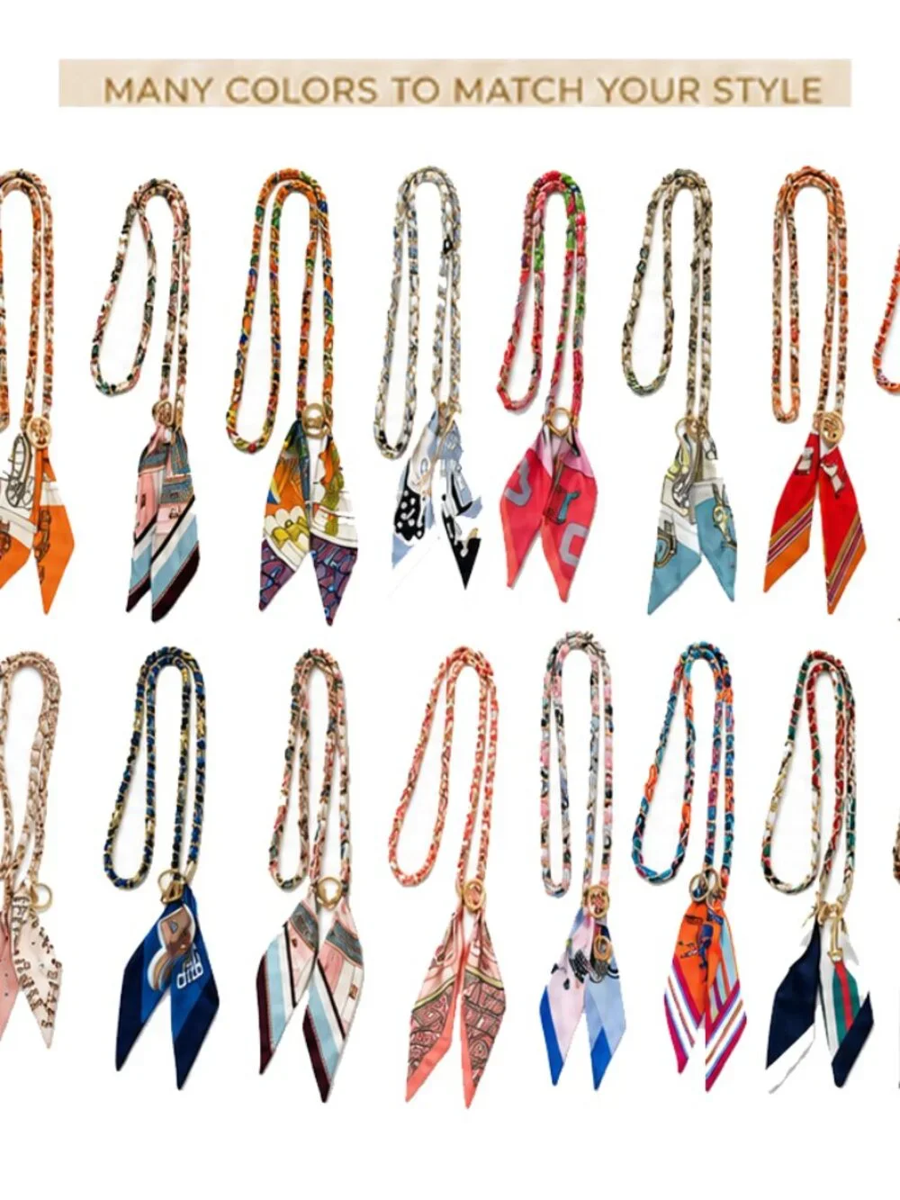 Ribbon Chain Phone Crossbody Lanyard with clear Tether Patch